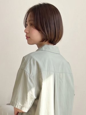 丸みショートボブで大人可愛く【和泉市】