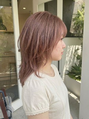 透明感ピンクで垢抜けミディ【和泉市】