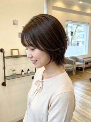 丸みショートで大人可愛い【和泉中央駅】