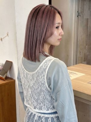 透明感ラベンダーグレージュボブ【和泉市】