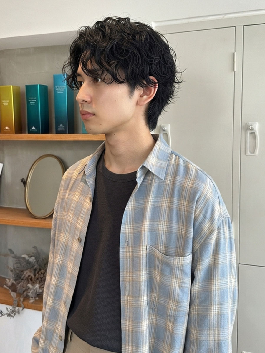 くせ毛風パーマショート/和泉府中